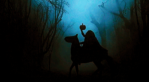 The Headless Horseman with pumpkin