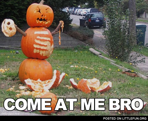 Come at me bro. Pumpkin.