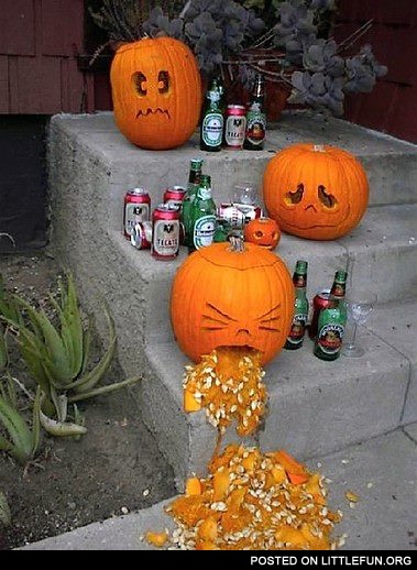 Drunk Halloween pumpkins