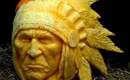 Amazing pumpkin carving, the chief