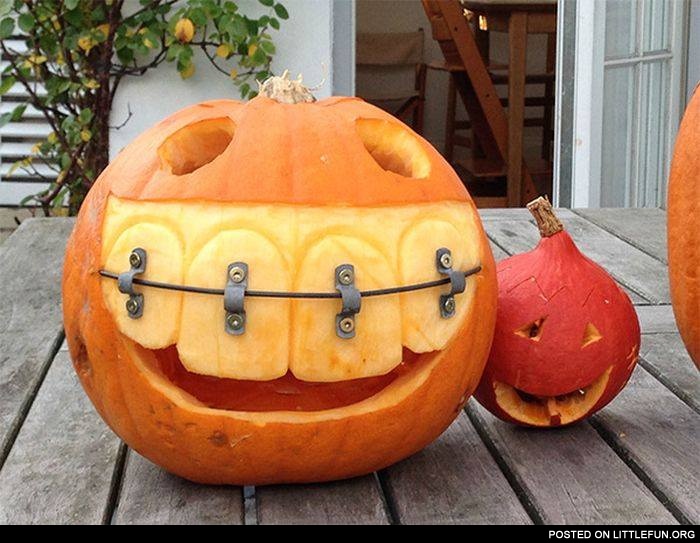 Pumpkin with braces