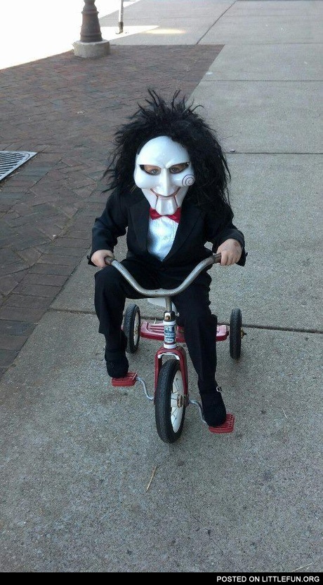 Wanna play a game? Awesome Halloween costume for the kid