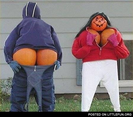 Funny pumpkin figures