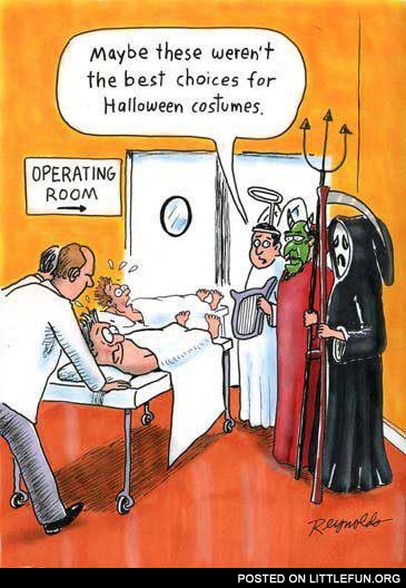Halloween costumes at the hospital