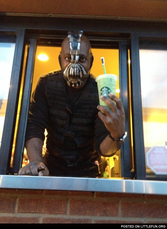 Bane in Starbucks