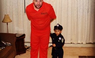 Inmate and policeman costumes
