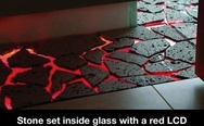 Red LCD lava floor