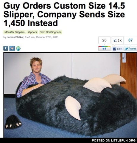 Giant monster slipper