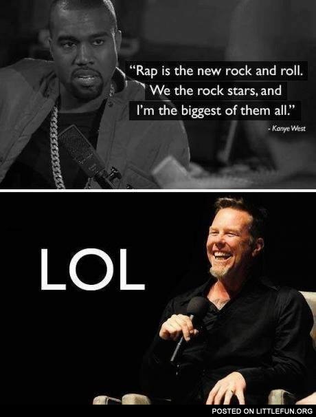 Kanye West  thinks he's a rock star