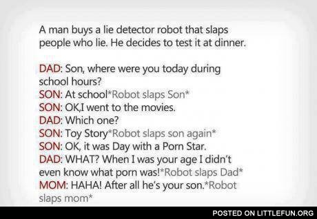 A lie detector robot