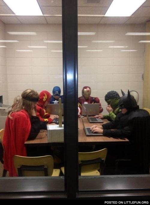 Superheroes at work