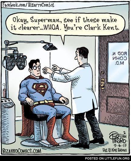 Superman with glasses