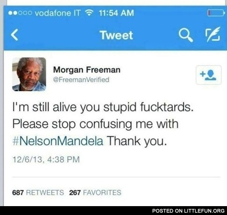 Morgan freeman is not Nelson Mandela