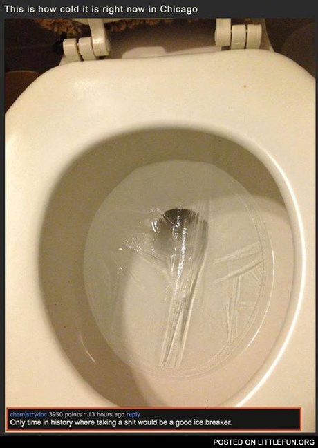 This is how cold it is right now in Chicago