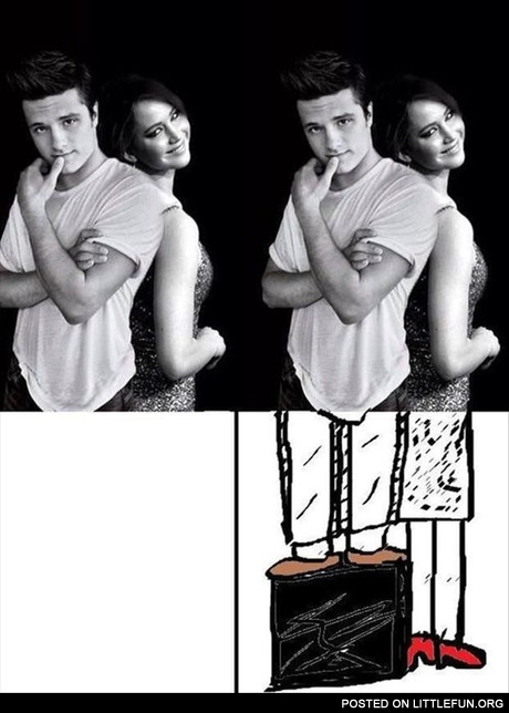 Jennifer Lawrence and Josh Hutcherson on the bag