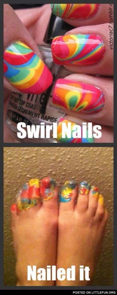 Swirl nails, naled it.