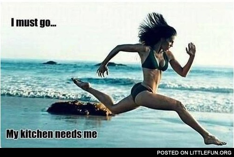 I must go, my kitchen needs me!
