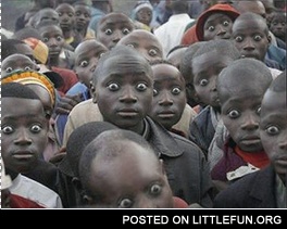 What being high in public feels like. Black people staring.