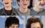 One Direction without teeth and eyebrows.