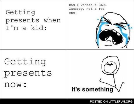 Getting presents now.