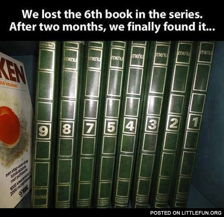 We lost 6th book in the series.