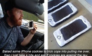 Baked some iPhone cookies to trick cops into pulling me over.