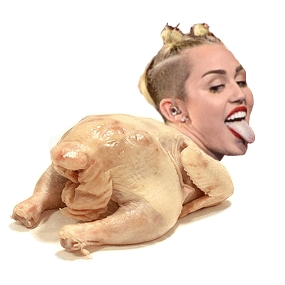 Miley Cyrus chicken butt gif