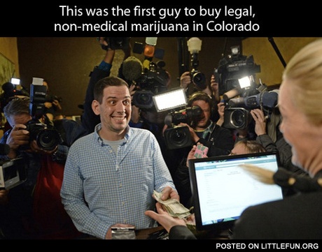 This was the first guy to buy legal, non-medical marijuana in Colorado.