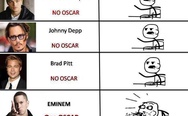 Leonardo Dicaprio - no Oscar, Johnny Depp - no Oscar, Brad Pitt - no Oscar, Eminem - one Oscar.
