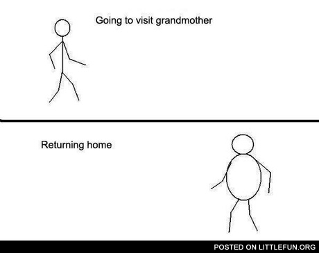 Going to visit grandmother.