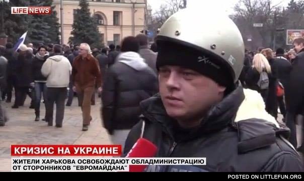Leonardo Dicaprio spotted in the Ukrainian riots.