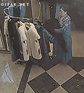 Thief in the store. So long, guys.