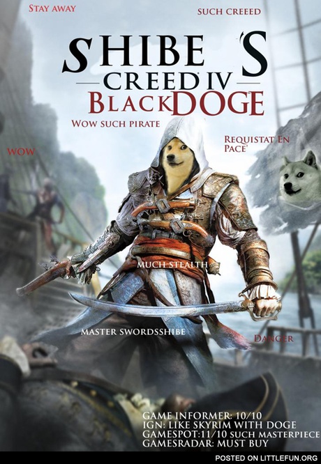 Shibe's Creed Black Doge.