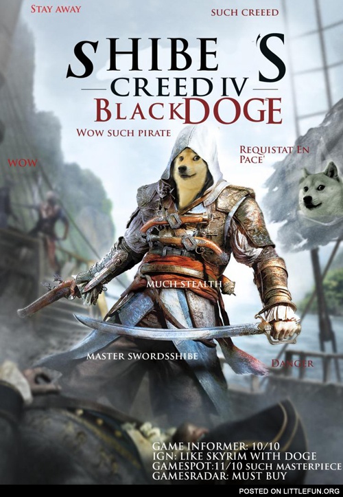 Shibe's Creed Black Doge.