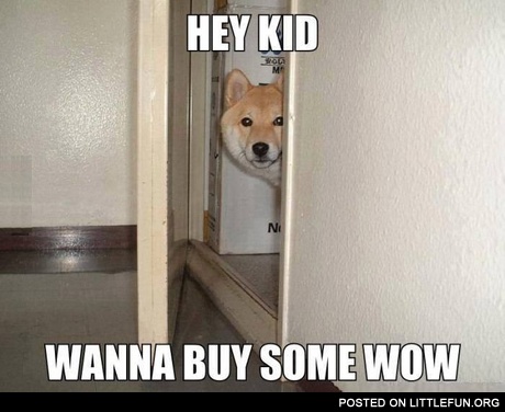 Hey kid, wanna buy some wow.