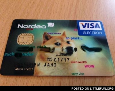 Doge credit card.
