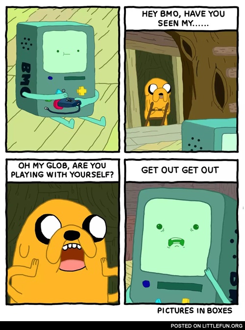 Bmo playing with himself.