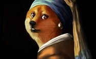 Doge with a pearl earring.