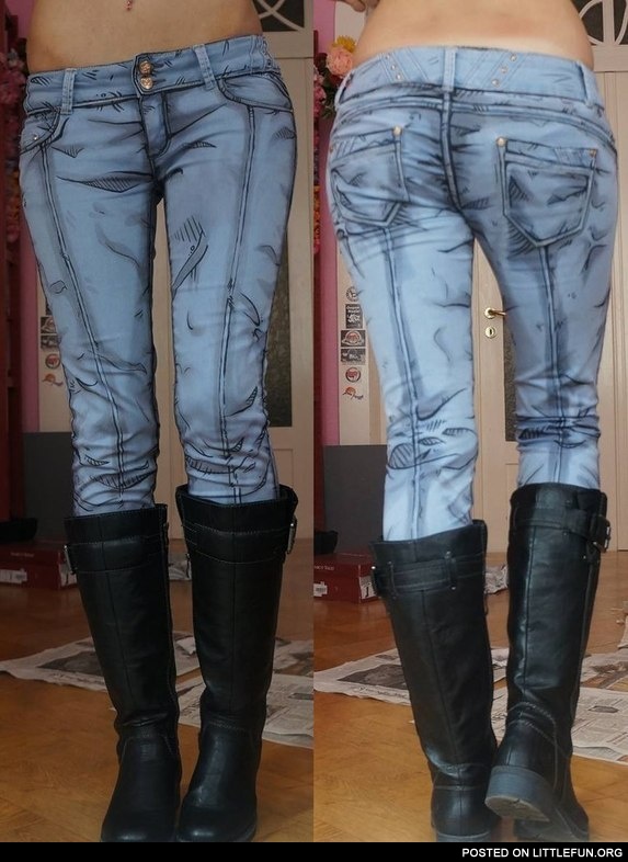 Cel shaded comic jeans.