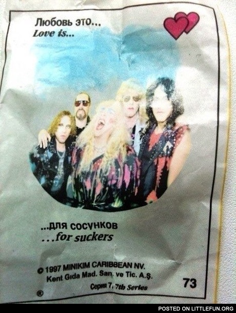 Love is for suckers.