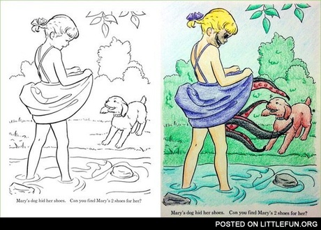 Creepy coloring book.