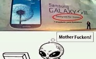 Samsung Galaxy S3, designet for humans. Poor aliens.
