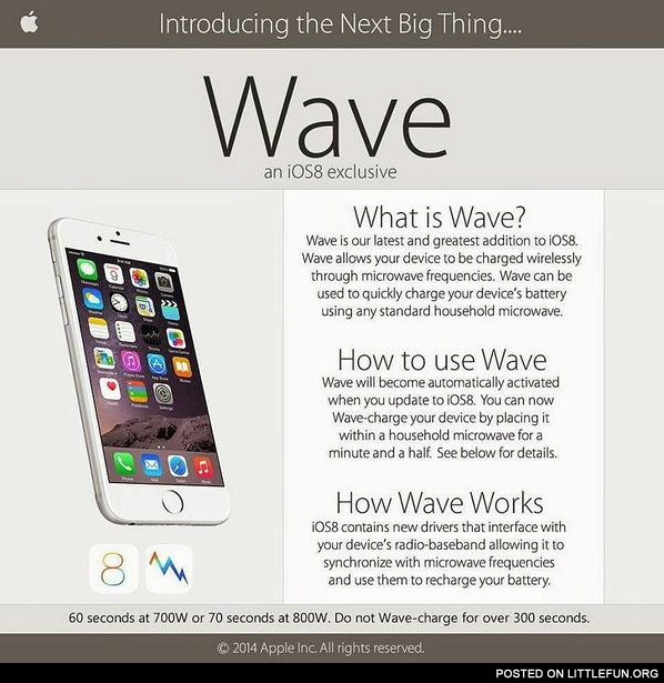 Microwave charge iphone.