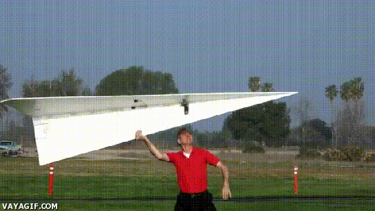 Giant paper plane.
