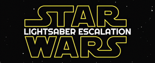 Star Wars lightsaber escalation.