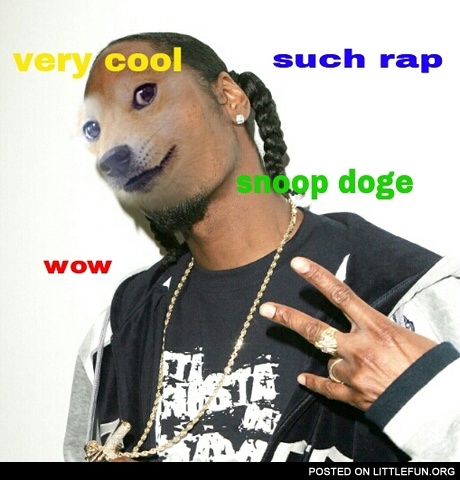 Snoop Doge. Such rap, wow.