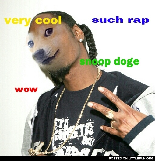 Snoop Doge. Such rap, wow.