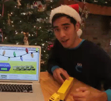 Christmas trick with a truck.