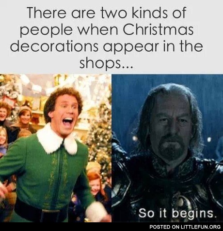 There are two kinds of people when Christmas decorations appear in the shops.