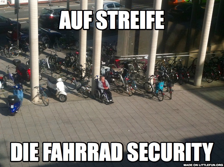 Auf Streife, Die Fahrrad Security